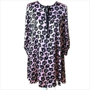 JUICY COUTURE Silk Hydrangea Primrose Pink Floral Dress Size S